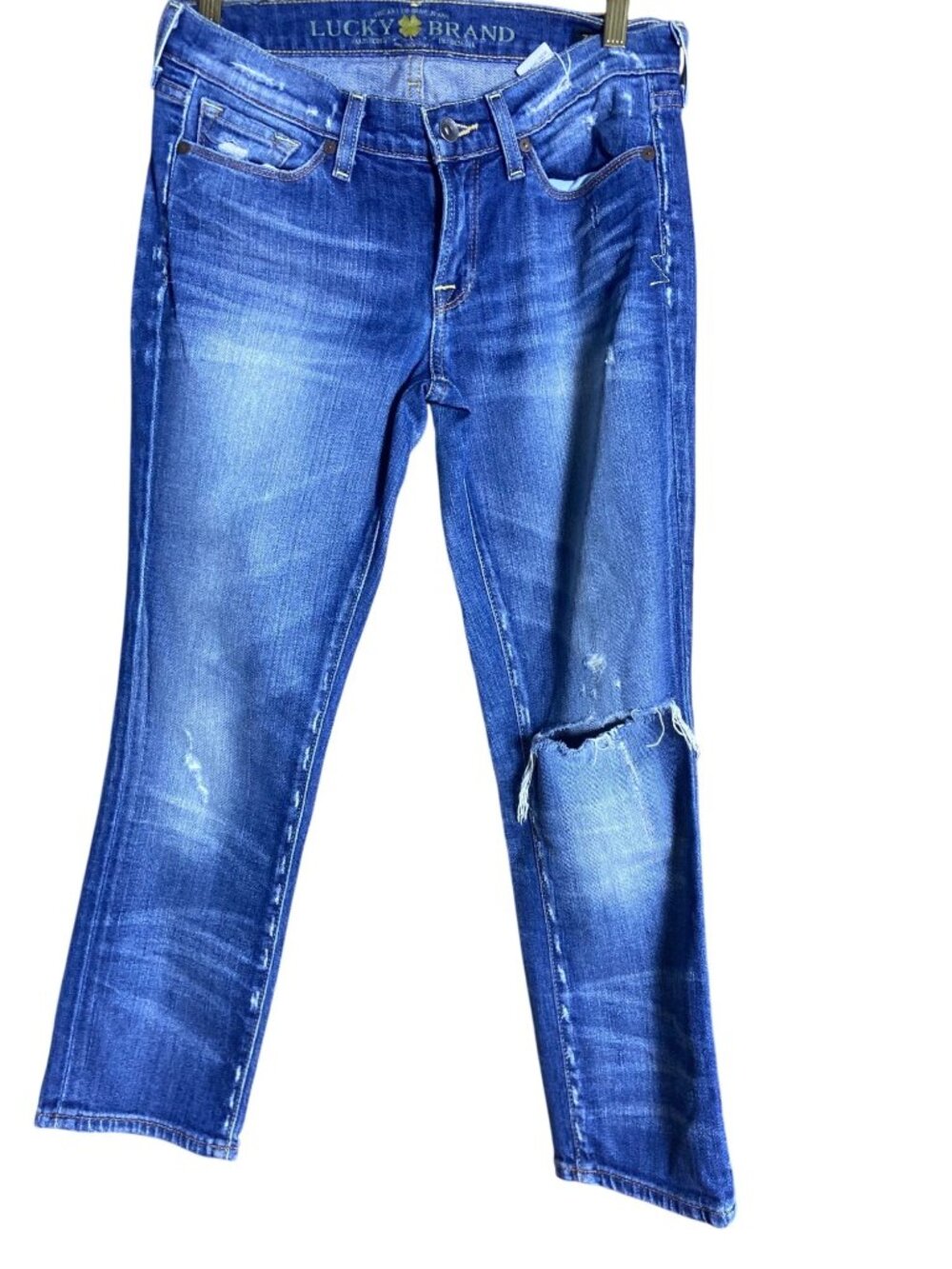 Lucky Brand Zoe Skinny Distressed Medium Wash Jeans Womens Size 27